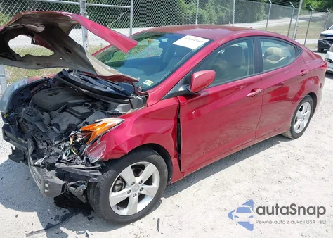 2013 Hyundai Elantra Gls z USA, uszkodzony, nr VIN 5NPDH4AE0DH239536